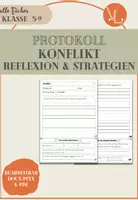 Vorschau - Arbeitsblätter - Konfliktprotokoll mit Reflexion & Strategien zum Ankreuzen - Deckblatt