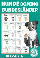 Vorschau - Stationenlernen - Hunde Domino Bundesländer Landeshauptstädte Deutschland - Deckblatt
