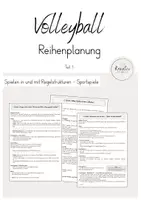 Vorschau - Stundenentwürfe - Volleyball - Reihenplanung (Teil 1) - Deckblatt