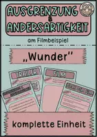 Vorschau - Unterrichtsreihen - Ausgrenzung und Andersartigkeit am Filmbeispiel Wunder - Deckblatt