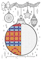 Vorschau - Arbeitsblätter - Symmetrie Weihnachten I Weihnachtskugel (Kreise) - Seite 2