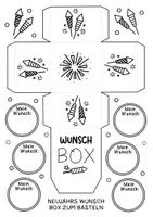 Vorschau - Mal- und Bastelvorlagen - Bastel deine Neujahrswunsch Box - Wünsche für das neue Jahr 2026 - Seite 2