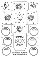 Vorschau - Mal- und Bastelvorlagen - Bastel deine Neujahrswunsch Box - Wünsche für das neue Jahr 2026 - Seite 3