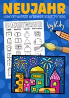 Vorschau - Mal- und Bastelvorlagen - Buntes Feuerwerk - Hundertwasser Kunstprojekt für das Neujahr 2026 - Deckblatt
