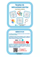 Vista previa - Refuerzo / NEE / Materiales de apoyo - TARJETAS DE INSTRUCCIONES ESCRITAS. LEE, BUSCA Y COLOREA. - página 1