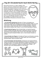 Vorschau - Arbeitsblätter - Pop Art Silvesternacht nach Keith Haring - Neujahr Kunstidee - Seite 3
