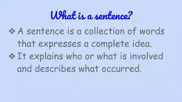 Vista previa - Hojas de trabajo - What is a Sentence? Interactive and Worksheet - página 1