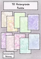 Vorschau - selbst erstellte Cliparts/Grafiken - 10 Hintergründe - Punkte - PNG-Format - kommerzielle Nutzung erlaubt - Deckblatt