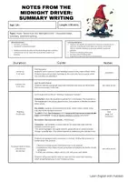 Vorschau - Unterrichtsreihen - "Notes from the Midnight Driver" Summary Lesson - Deckblatt