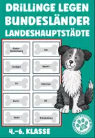 Vorschau - Stationenlernen - Drillinge legen Bundesländer Landeshauptstädte Deutschland - Deckblatt