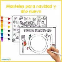 Vista previa - Manualidades / Dibujos para colorear - Mantel infantil navidad y año nuevo - Portada