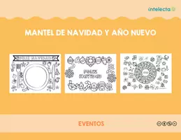 Vista previa - Manualidades / Dibujos para colorear - Mantel infantil navidad y año nuevo - página 1