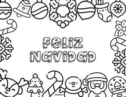 Vista previa - Manualidades / Dibujos para colorear - Mantel infantil navidad y año nuevo - página 2
