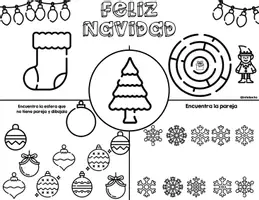 Vista previa - Manualidades / Dibujos para colorear - Mantel infantil navidad y año nuevo - página 3