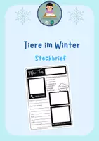 Vorschau - Arbeitsblätter - Tiere im Winter/Überwinterungsstrategien: Steckbrief - Deckblatt
