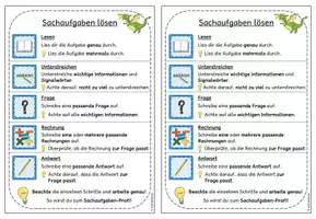 Vorschau - Arbeitsblätter - LUFRA - Sachaufgaben lösen: Tafelmaterial und Merkblätter (Klasse 1-4) #schulstartbyextraklasse - Seite 3
