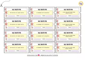 Vista previa - Tarjetas / Manipulativos - Vale Gratis de Amor - página 2