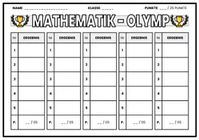 Vorschau - Test - Mathematik-Olymp zum Kopfrechnen - Deckblatt