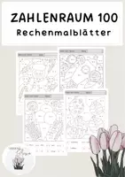 Vorschau - Arbeitsblätter - Rechenmalblätter - Zahlenraum 100 - Deckblatt
