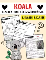 Vorschau - Arbeitsblätter - Koala: Leseverständnis und Kreuzworträtsel mit Lösungen - Deckblatt