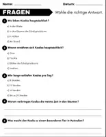 Vorschau - Arbeitsblätter - Koala: Leseverständnis und Kreuzworträtsel mit Lösungen - Seite 2