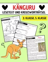 Vorschau - Arbeitsblätter - Känguru: Leseverständnis und Kreuzworträtsel mit Lösungen - Deckblatt