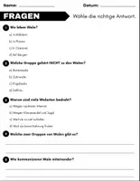 Vorschau - Arbeitsblätter - Wale: Leseverständnis und Kreuzworträtsel mit Lösungen - Seite 2