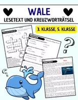 Vorschau - Arbeitsblätter - Wale: Leseverständnis und Kreuzworträtsel mit Lösungen - Deckblatt