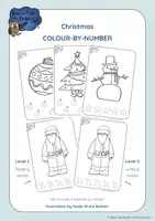Aperçu - Feuilles d'exercices - Brown Owl's Christmas - Colour-by-Number - Page de couverture
