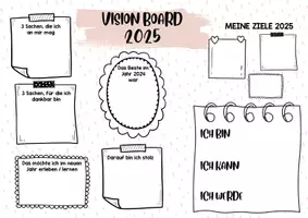 Vorschau - Mal- und Bastelvorlagen - Vision Board 2025 - Seite 2