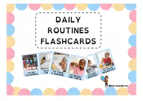 Vista previa - Juegos / Gamificación - DAILY ROUTINES FLASHCARDS - Portada