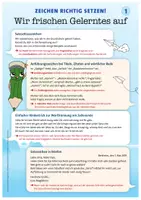 Vorschau - Poster - Plakat: Zeichen richtig setzen – Gelerntes auffrischen - Deckblatt