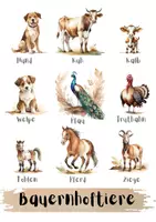 Vorschau - Fördermaterial/Inklusion - Bauernhoftiere Lernposter | Wortschatz für Kindergarten & Vorschule - Seite 3