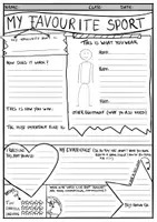 Vorschau - Arbeitsblätter - My favourite sport - worksheet inkl. fast finisher task - Deckblatt