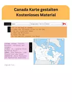 Vorschau - Arbeitsblätter - Canada Karte gestalten - Deckblatt