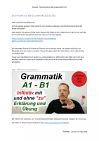 Vorschau - Unterrichtsreihen - Lernen mit Uwe: Grammatik A1 – B1 028 Infinitiv mit und ohne zu - Deckblatt