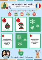 Aperçu - Cartes / Images - ALPHABET DE NOËL – Jeu d’association (Couleur) - Page de couverture