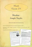 Vorschau - Arbeitsblätter - Leseübungen zum sinnentnehmenden Lesen: Joseph Haydn - Deckblatt