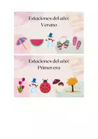 Vista previa - Tarjetas / Manipulativos - Recurso gratuito: Estaciones del año - Portada