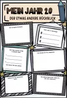 Vorschau - Arbeitsblätter - Jahresrückblick zu Silvester - Reflexion. Neujahr, Klasse 5,6,7,8,9 - Seite 1