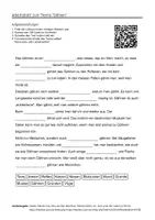 Vorschau - Arbeitsblätter - Arbeitsblätter zum Thema "Gähnen" + Lösung & MP3 + - Deckblatt