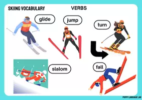 Vista previa - Hojas de trabajo - Skiing Vocabulary - a picture dictionary - página 3