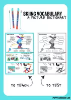 Aperçu - Fiches - Vocabulaire du ski - un dictionnaire illustré - Page de couverture