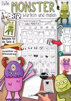 Vorschau - Spiele - Süße Monster - WÜRFELN & MALEN + Ausmalbilder / Würfle - Deckblatt