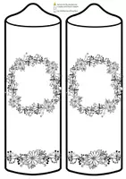 Vorschau - Mal- und Bastelvorlagen - Kerzen für Weihnachten und zur Kommunion basteln - Fensterbild Kunst Klasse 1,2,3,4 - Seite 2