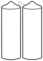 Vorschau - Mal- und Bastelvorlagen - Kerzen für Weihnachten und zur Kommunion basteln - Fensterbild Kunst Klasse 1,2,3,4 - Seite 3