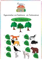 Vorschau - Anderer Materialtyp - Fabeltiere / Fabeln: Eigenschaften (Tafelmaterial & Aushang) - Deutsch - Kl. 3/4 - Deckblatt