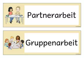 Vorschau - Präsentationen/Tafelbilder - Sozialformen - Wortkarten (Klasse 1-4) - Seite 3