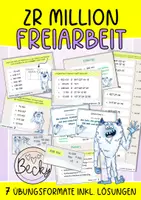 Vorschau - Aufgabenkarten - Sparpaket: Freiarbeitsmaterial zur Orientierung im Zahlenraum (Million) - Seite 1