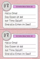 Vorschau - Aufgabenkarten - FREEBIE: Sätze abschreiben - Rufzeichen & Fragezeichen - Deckblatt